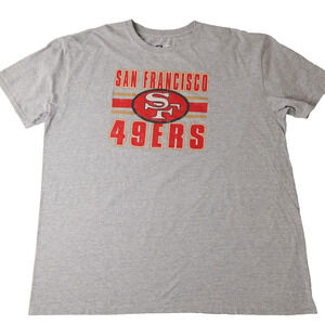 Team Apparel San Francisco 49ers T-Shirt Men's 2XL Heather Gray Short Sleeve